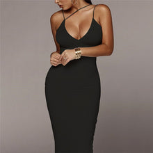 Load image into Gallery viewer, V Neck Sleeveless High Waist Dress