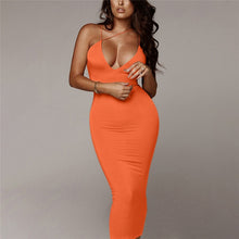 Load image into Gallery viewer, V Neck Sleeveless High Waist Dress