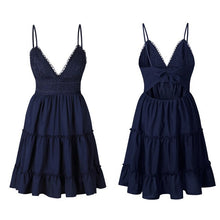 Load image into Gallery viewer, High waist Sleeveless Backless Dress